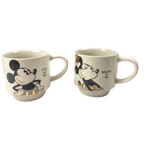 HALLMARK Disney Mickey and Minnie You and Me Stacking Mugs, Set of 2